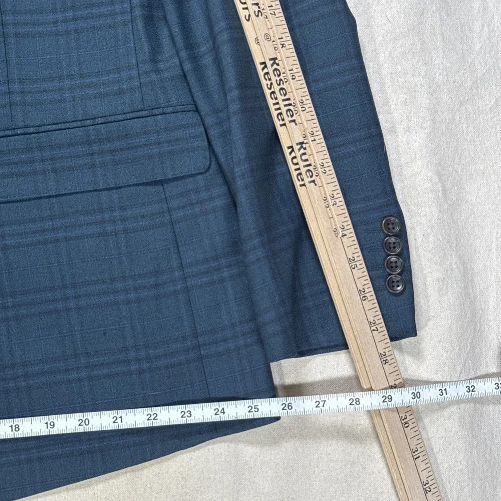 Bonobos Blazer Mens 46L Tag Blue Green Slim Fit Wool Blend City Jacket NWOT